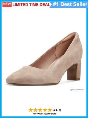 Rockport Total Motion Merida Block Heel Pump 2.25" Suede